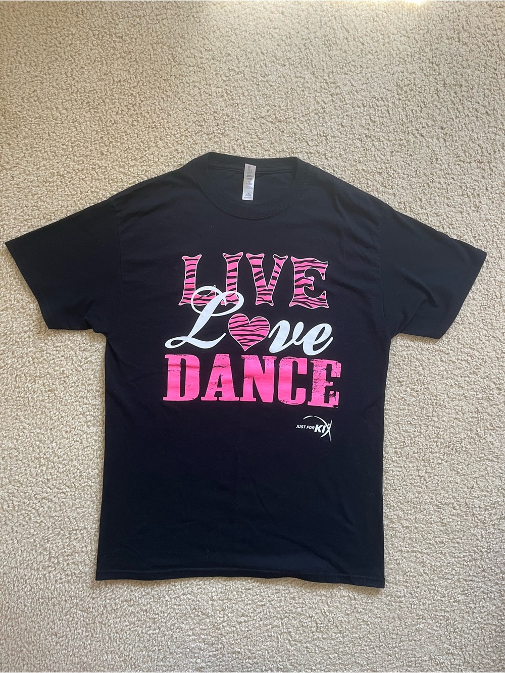 Just for Kix Live Love Dance Graphic T-Shirt Black - Adult Medium